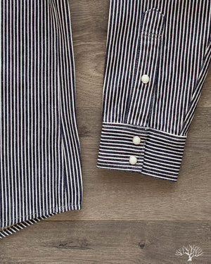 IHSH-07-IND - Indigo Hickory Stripe Western Shirt