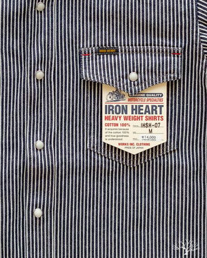 IHSH-07-IND - Indigo Hickory Stripe Western Shirt