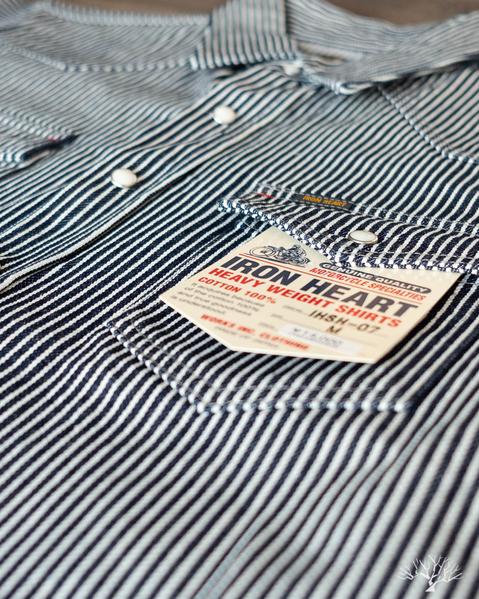 IHSH-07-IND - Indigo Hickory Stripe Western Shirt