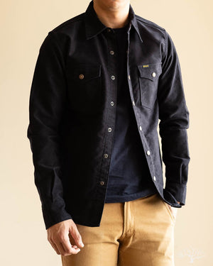 IHSH-216-NAV - Heavy Moleskin CPO Shirt - Navy