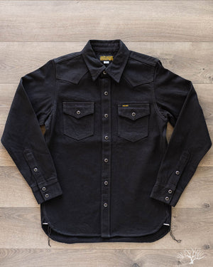 IHSH-218 12oz Black Selvedge Denim Western Shirt