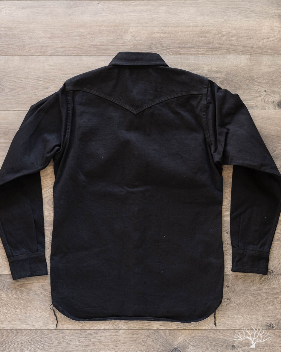 IHSH-218 12oz Black Selvedge Denim Western Shirt