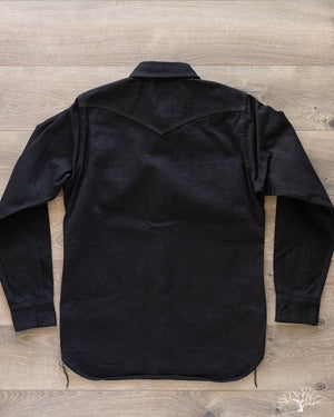 IHSH-218 12oz Black Selvedge Denim Western Shirt