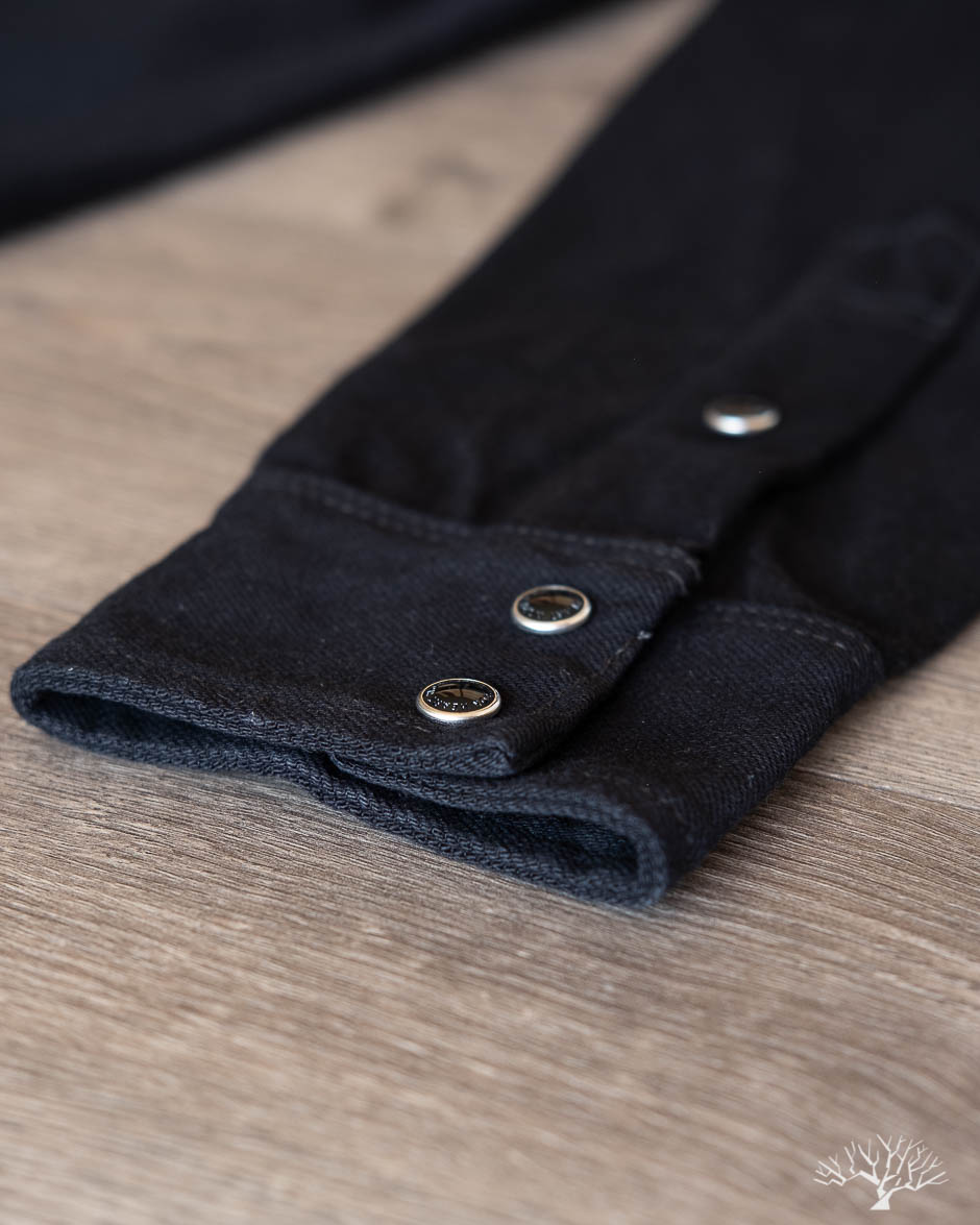 IHSH-218 12oz Black Selvedge Denim Western Shirt