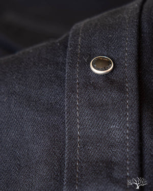 IHSH-218 12oz Black Selvedge Denim Western Shirt