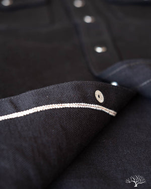 IHSH-218 12oz Black Selvedge Denim Western Shirt
