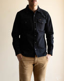 IHSH-218 12oz Black Selvedge Denim Western Shirt