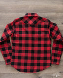 IHSH-232-RED Ultra Heavy Flannel Western Shirt - Red/Black