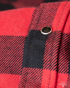 IHSH-232-RED Ultra Heavy Flannel Western Shirt - Red/Black