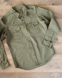Iron Heart IHSH-235-OLV Military Serge Olive Western Shirt