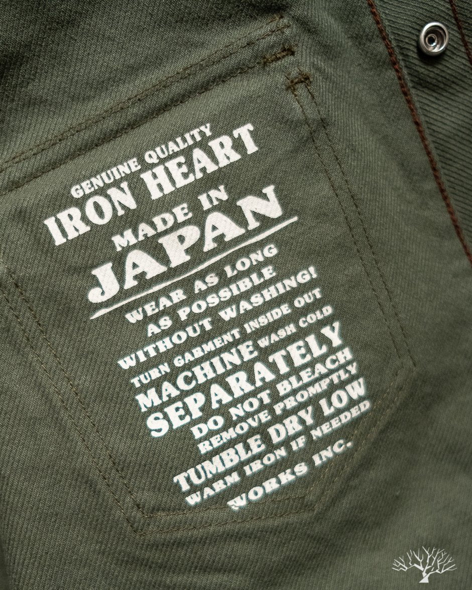Iron Heart IHSH-235-OLV Military Serge Olive Western Shirt