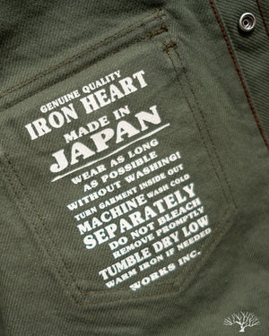 Iron Heart IHSH-235-OLV Military Serge Olive Western Shirt