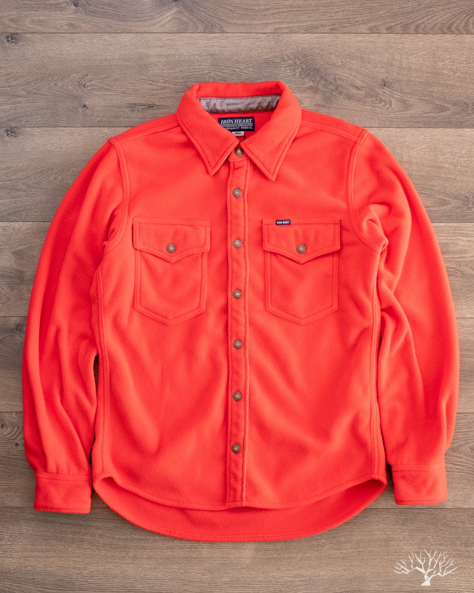 IHSH-287-RED - Micro Fleece C.P.O. Shirt - Red