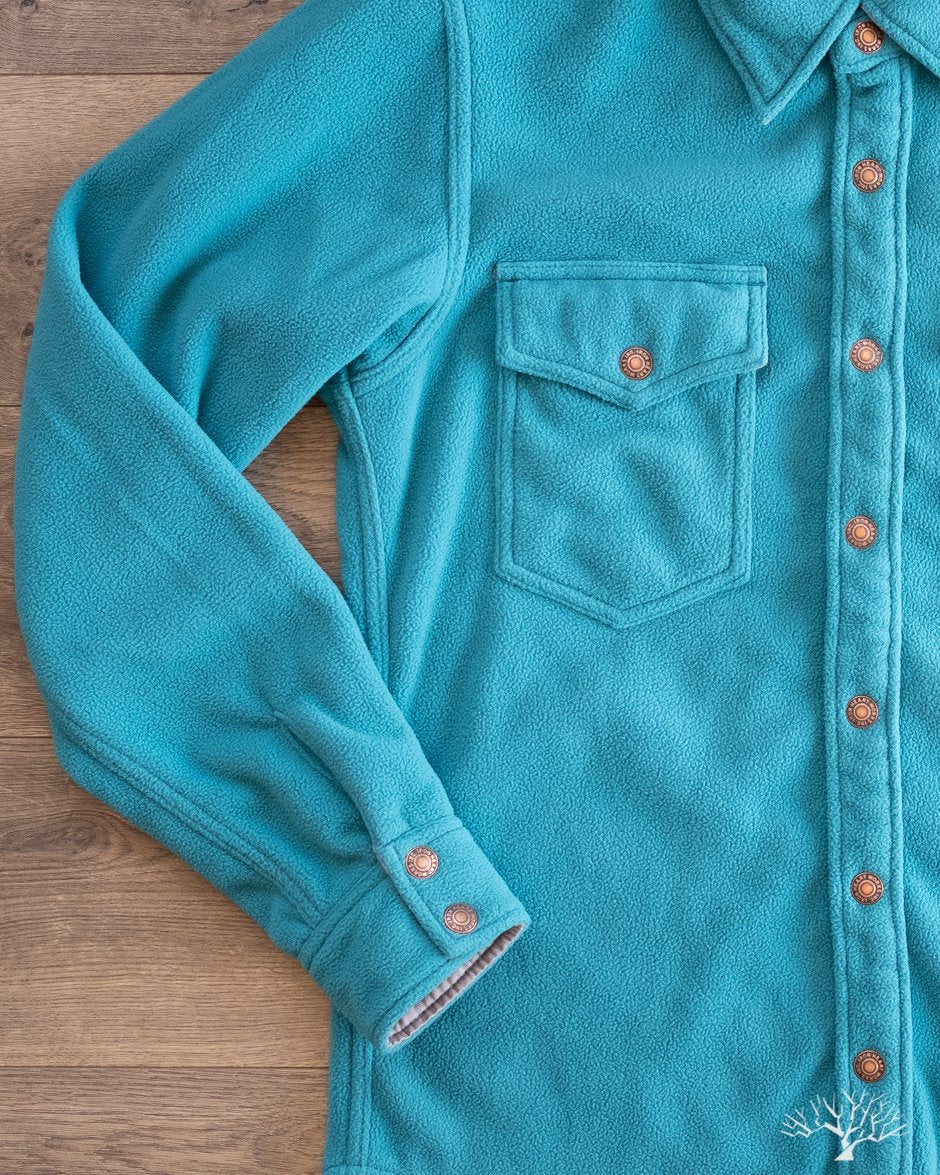 IHSH-287-TUR - Micro Fleece C.P.O. Shirt - Turquoise