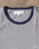 Merz b. Schwanen 215 Crew Neck Tee - Striped Ink Blue / Nature