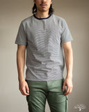 Merz b. Schwanen 215 Crew Neck Tee - Striped Ink Blue / Nature