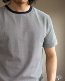 Merz b. Schwanen 215 Crew Neck Tee - Striped Ink Blue / Nature