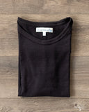Merz b. Schwanen 2W15 Merino Wool Crew Neck Tee - Black