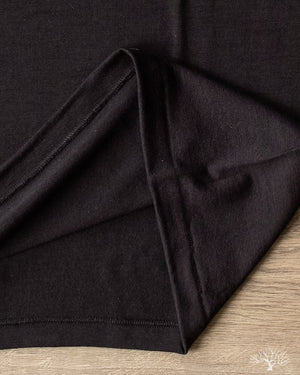 Merz b. Schwanen 2W15 Merino Wool Crew Neck Tee - Black