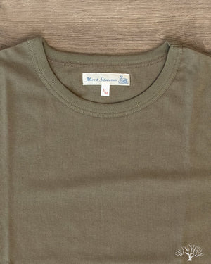 1950s Organic Cotton Crew Neck Tee - Army