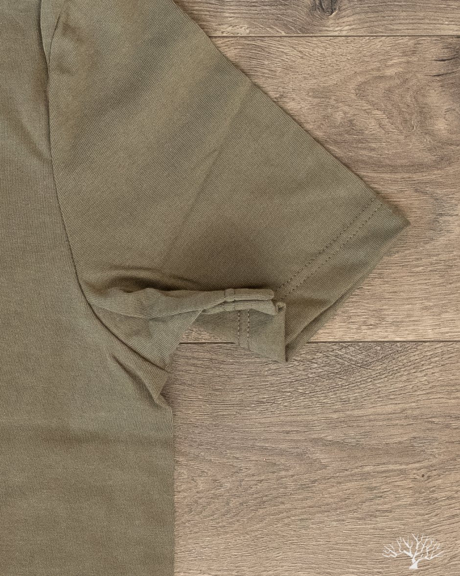 1950s Organic Cotton Crew Neck Tee - Army