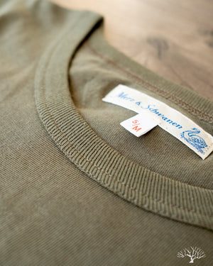 1950s Organic Cotton Crew Neck Tee - Army