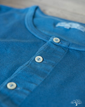207 Short Sleeve Henley - Natural Indigo