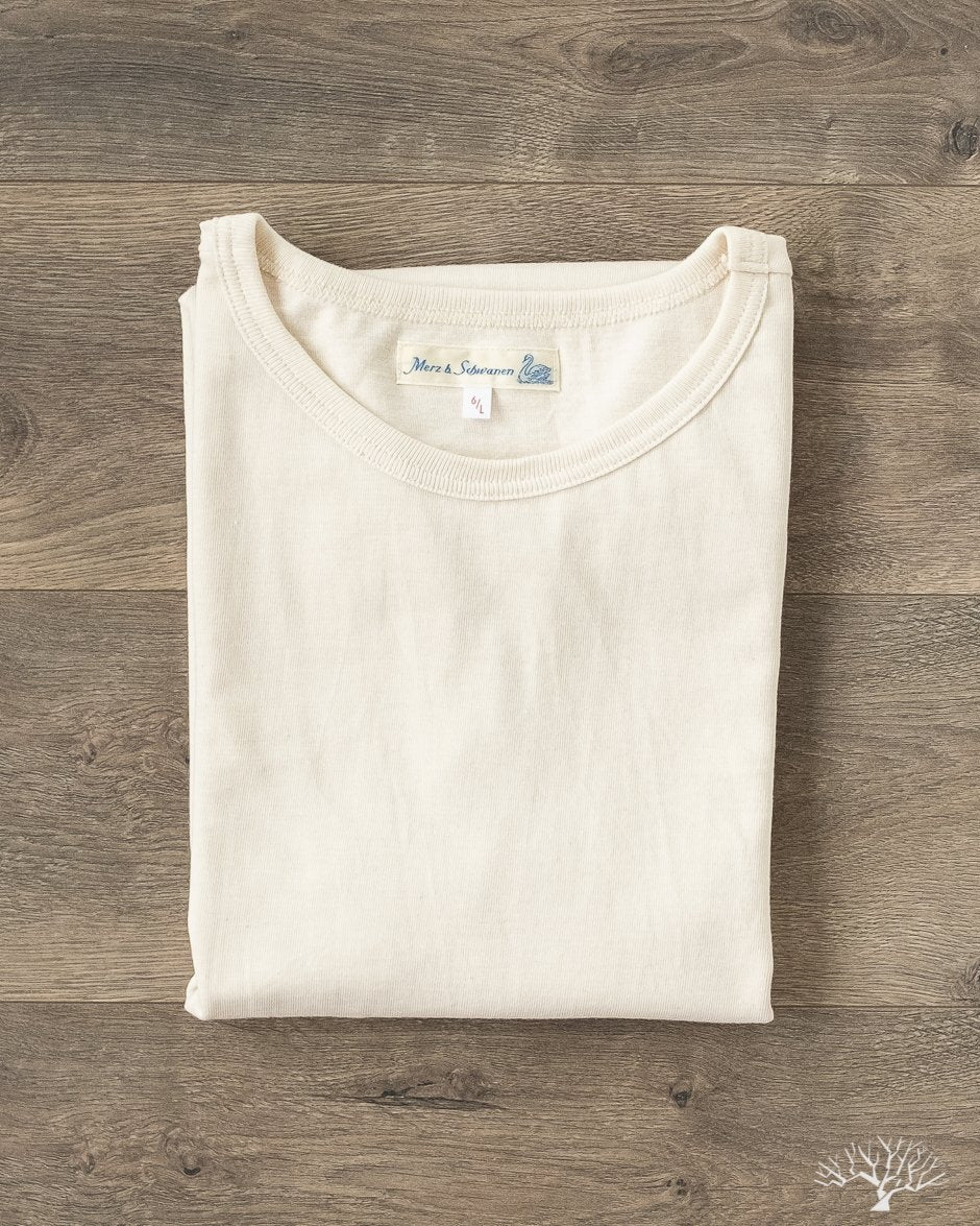 Merz b. Schwanen 215 2-thread Tee in Nature