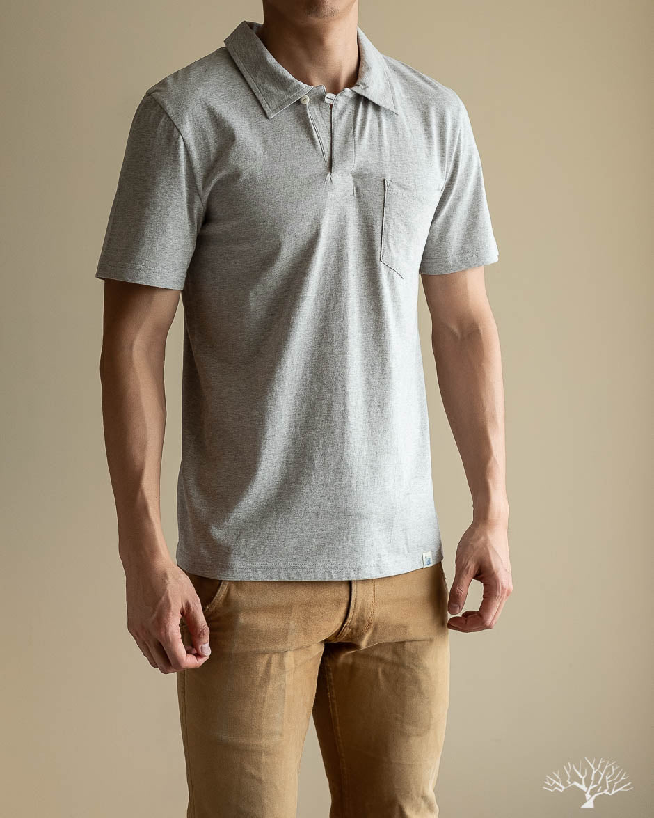 Good Basics Polo Shirt (Pocket) - Grey Melange