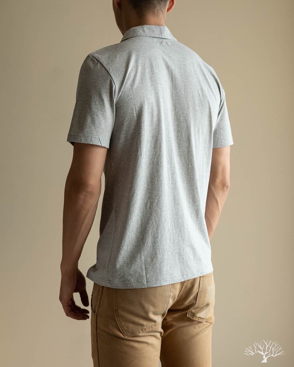 Good Basics Polo Shirt (Pocket) - Grey Melange