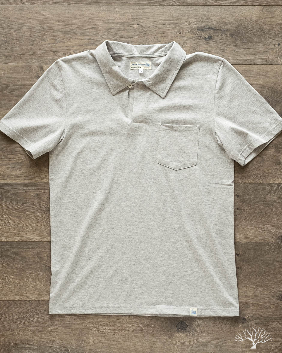 Good Basics Polo Shirt (Pocket) - Grey Melange