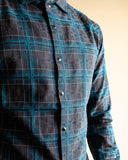 DMT Check Raglan Shirt - Blue/Grey