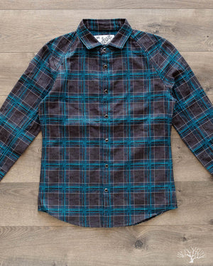 DMT Check Raglan Shirt - Blue/Grey