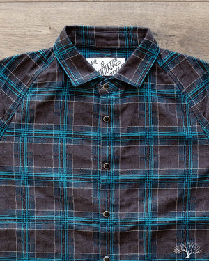 DMT Check Raglan Shirt - Blue/Grey