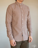 Houndstooth Flannel Shirt - Camel
