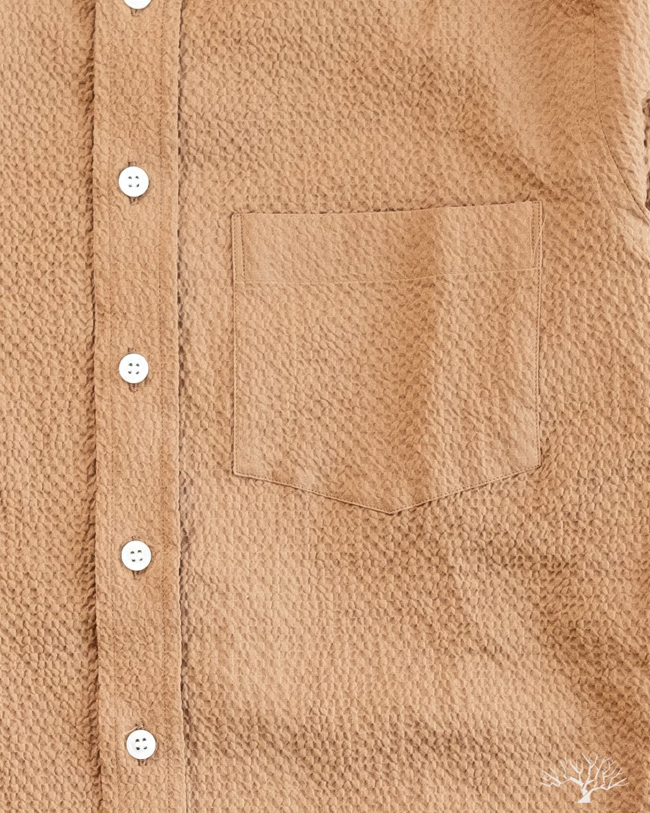 Outclass Tan Ripstop Seersucker Shirt