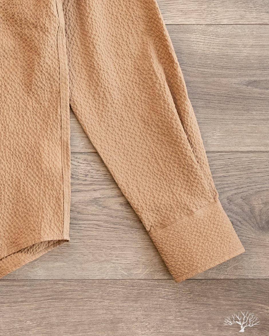 Outclass Tan Ripstop Seersucker Shirt