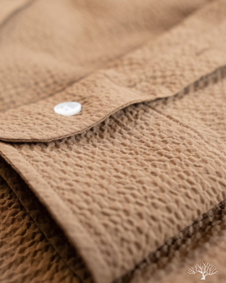 Outclass Tan Ripstop Seersucker Shirt