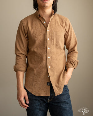 Outclass Tan Ripstop Seersucker Shirt