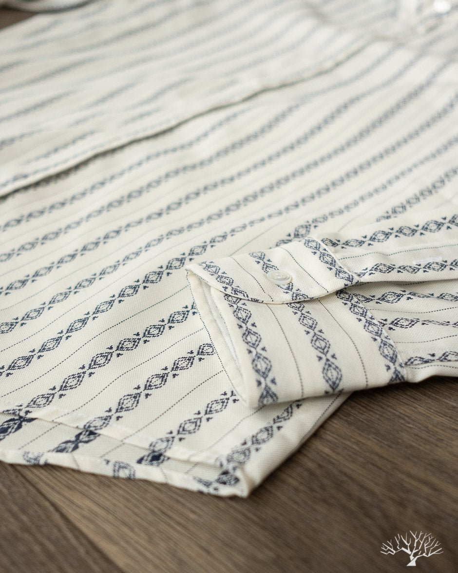 White Southwestern Long-Sleeve Shirt