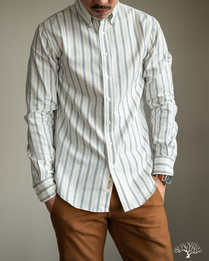 White Southwestern Long-Sleeve Shirt