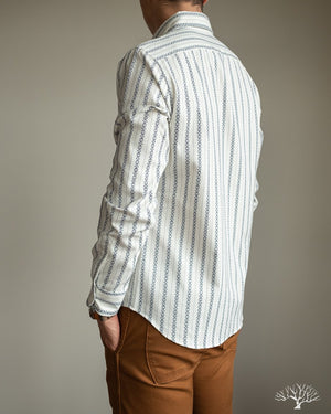 White Southwestern Long-Sleeve Shirt