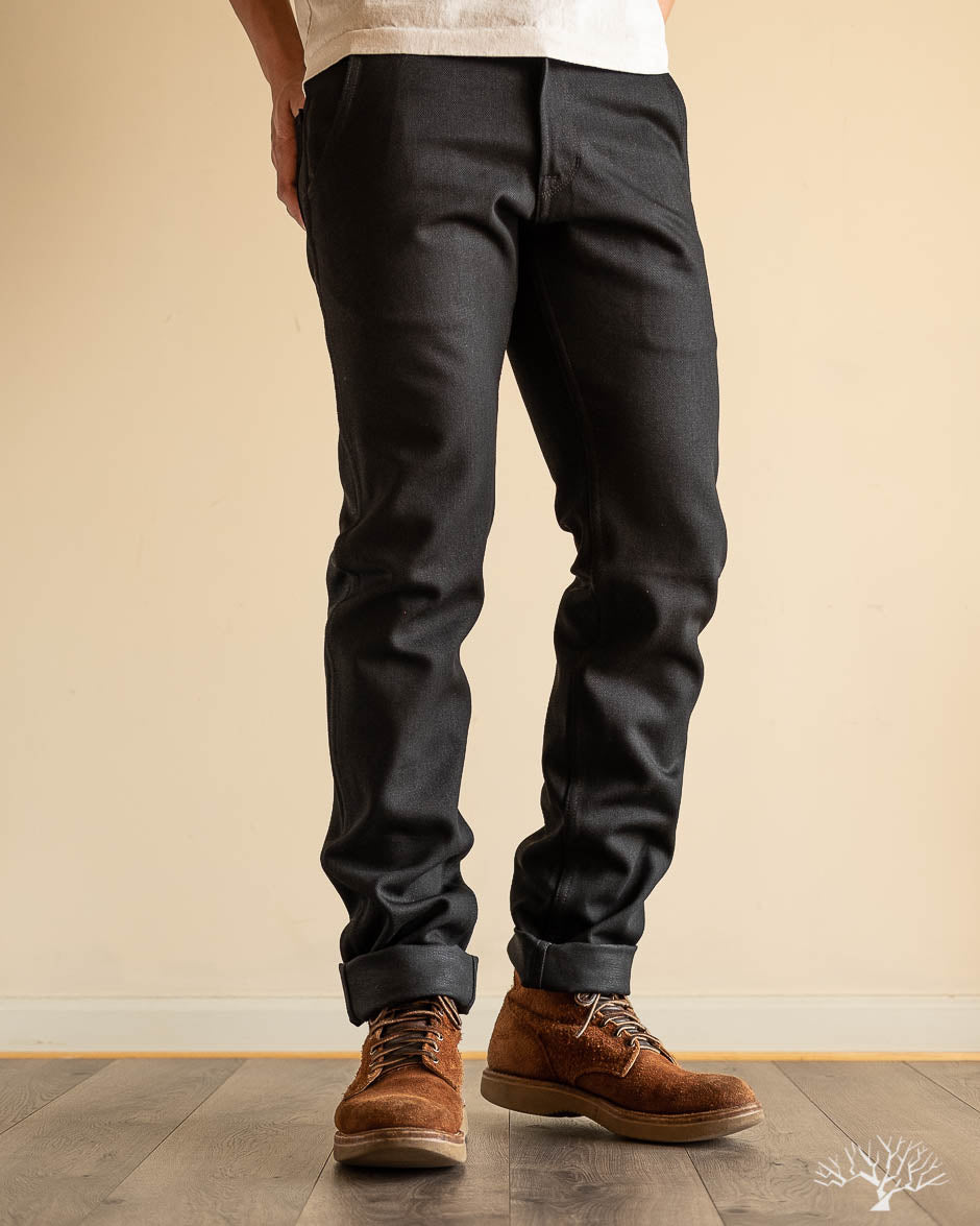 Flight Trousers - 13.75 oz Double Black Denim