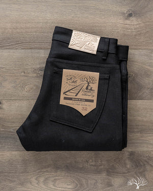 Flight Trousers - 13.75 oz Double Black Denim