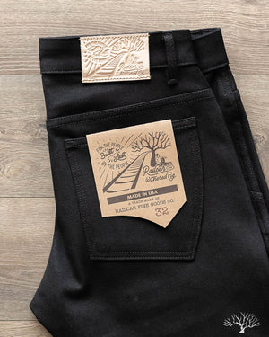 Flight Trousers - 13.75 oz Double Black Denim