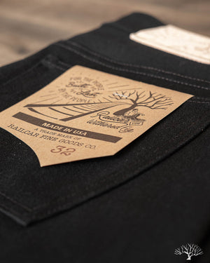 Flight Trousers - 13.75 oz Double Black Denim