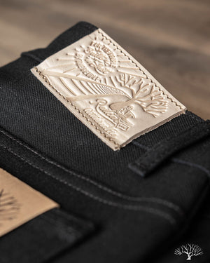 Flight Trousers - 13.75 oz Double Black Denim