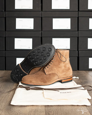 Viberg Halkett Derby Boot Bison Calf Suede 2020 Last and Dainite Sole