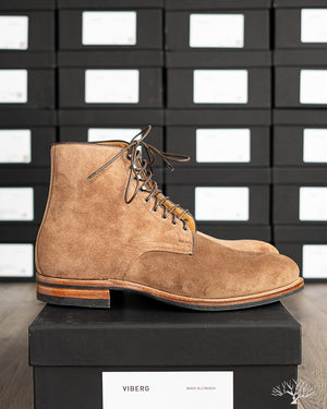 Viberg Halkett Derby Boot Bison Calf Suede 2020 Last and Dainite Sole